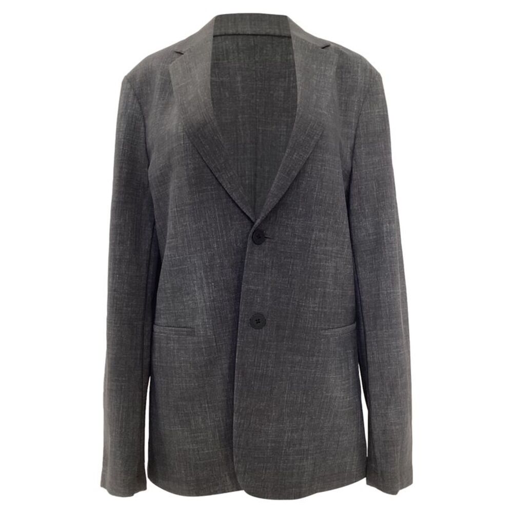 Theory Single-Breasted Blazer in Grey Polyamide